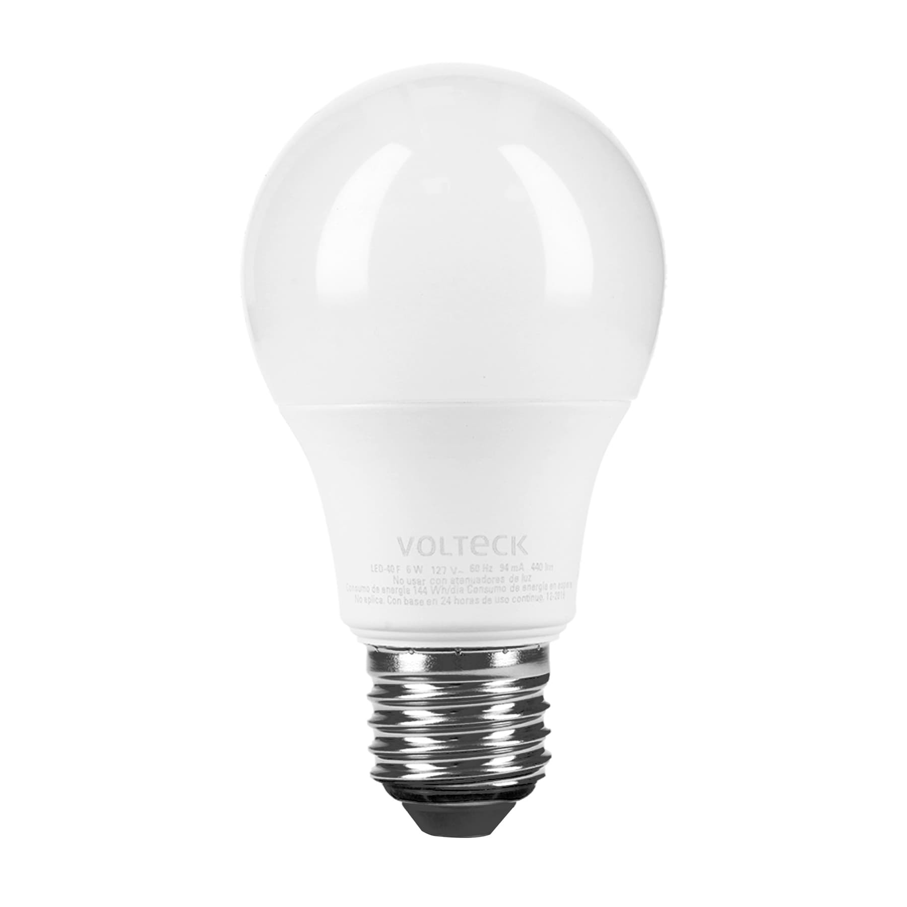 LÁMPARA LED A19 6 W (EQUIV. 40 W), LUZ DE DÍA, BLÍSTER VOLTECK 46856
