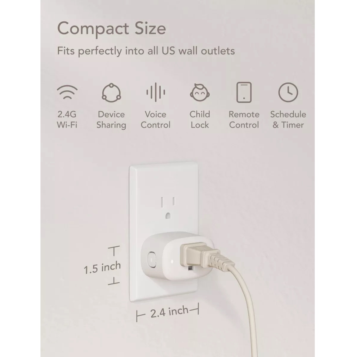 Par Enchufes Inteligentes Wifi Mini Smart Plug Alexa Bt 2 Uds