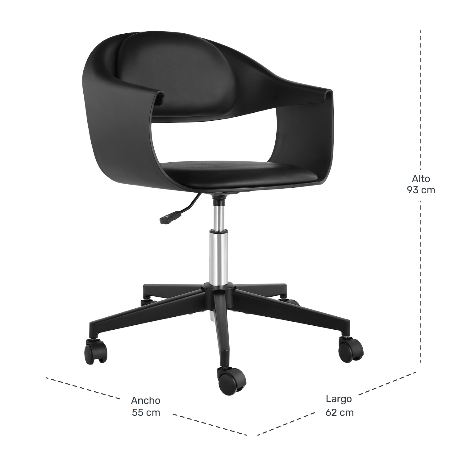 Silla Giratoria Estetica Spa Peluqueria Oficina Barberia Salon 5 Llantas