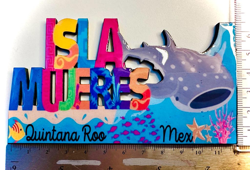 Isla Mujeres Mexico Imanes Para Refrigerador Souvenirs Recuerdo Turistico Pueblitos Magicos Playas MDF 3 mm