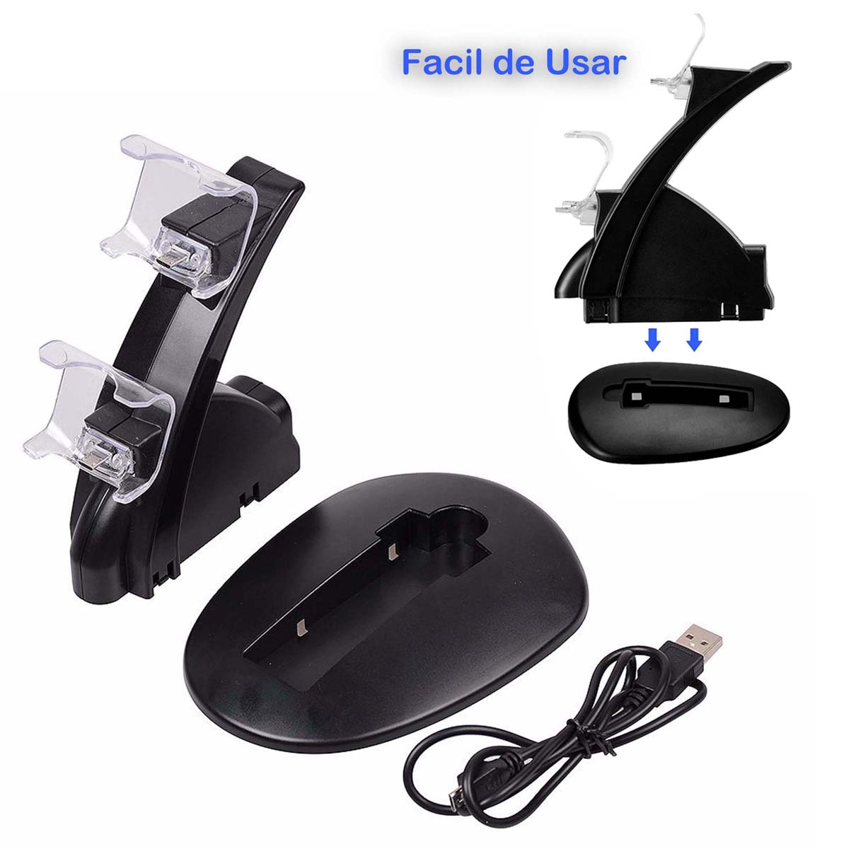 Torre de Cargador Inalámbrico para PS4 Conector de Carga USB