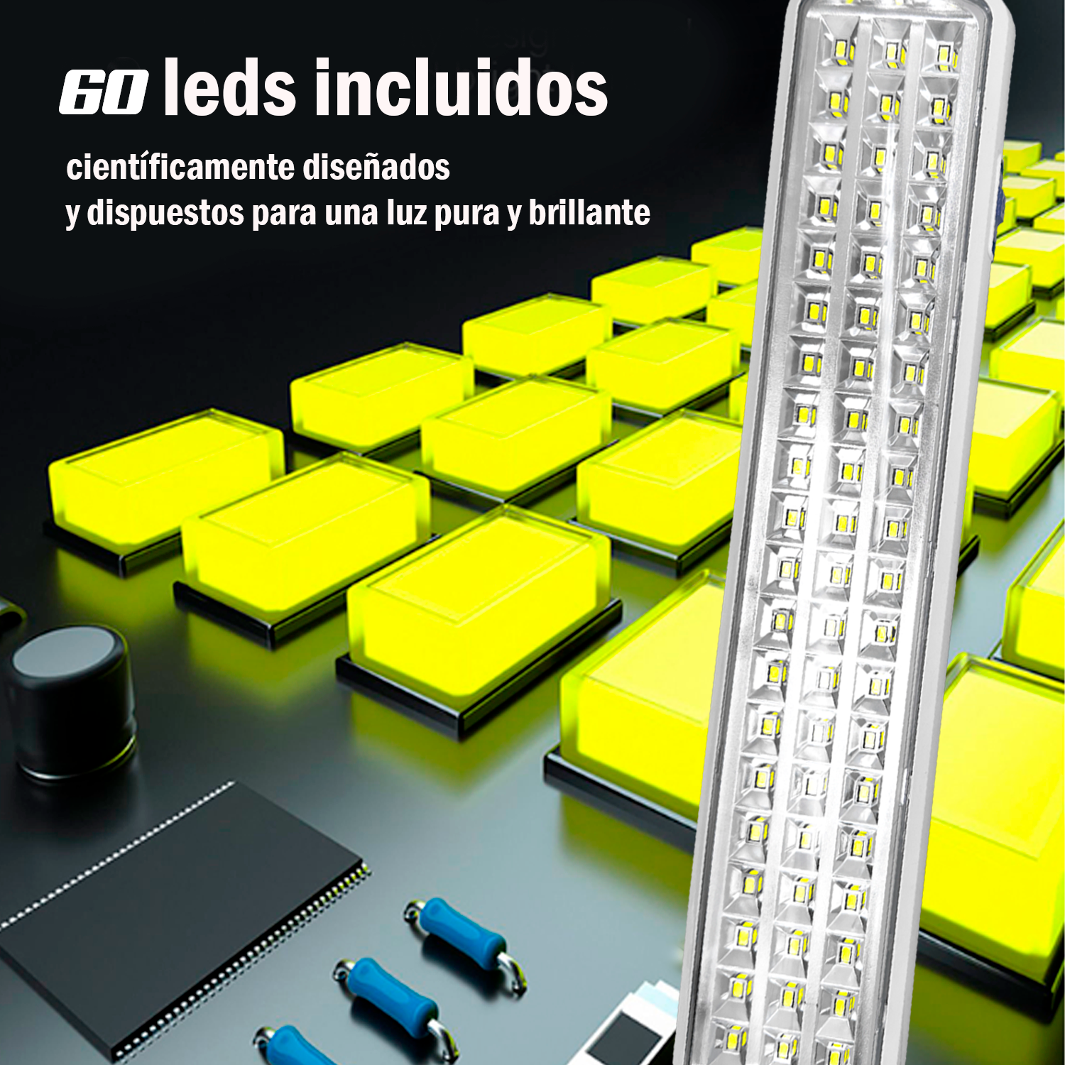 Lampara Industrial De Emergencia Con Encendido Automático Detecta Cuando No hay Luz para Gym Almacen Bodega