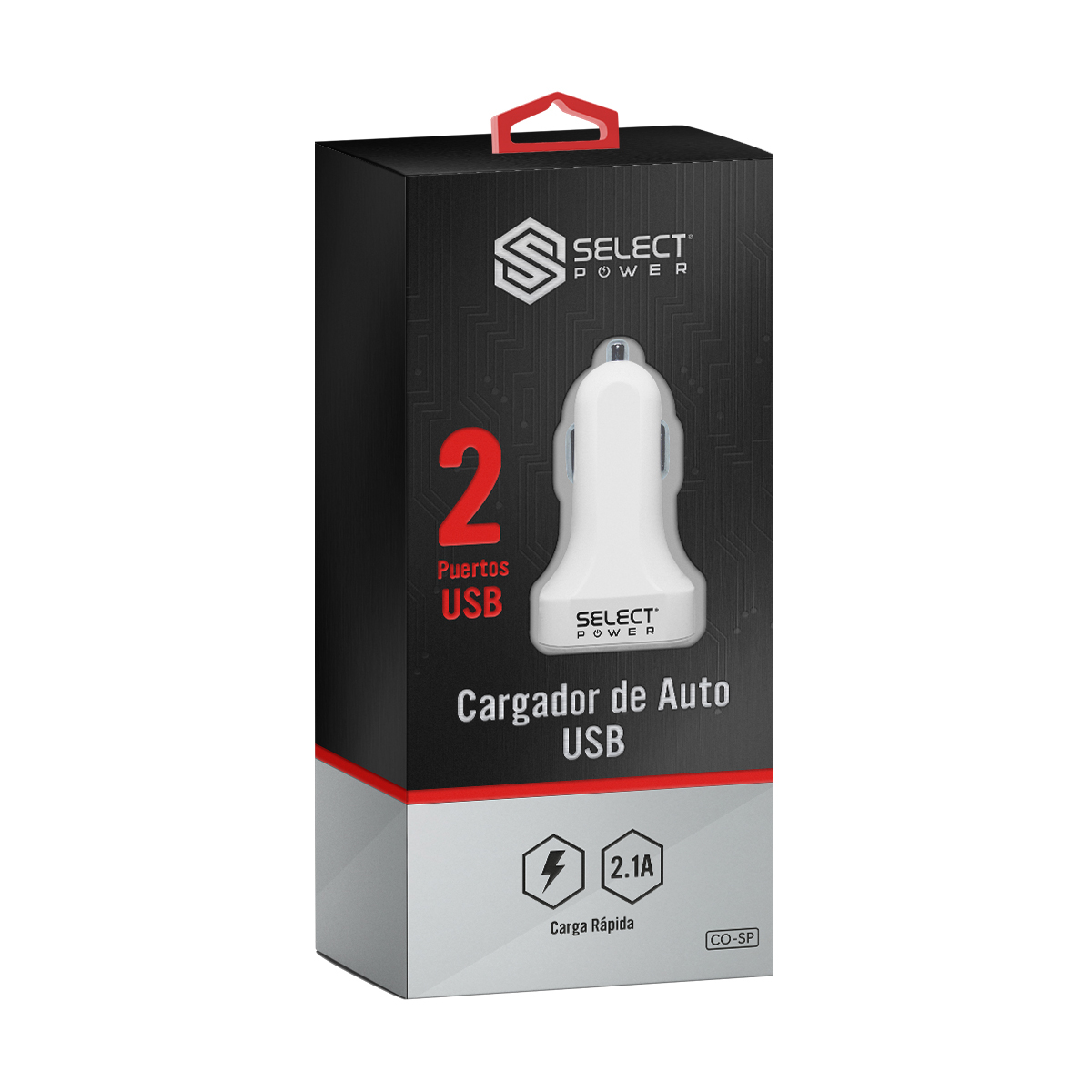 Cargador Para Carro Auto Carga Rapida 2 Puertos Usb Select Sound CO-SP
