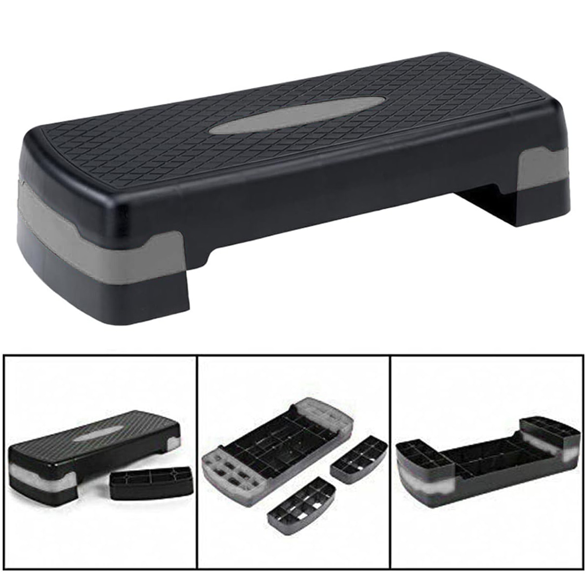 Aerobic Step ejercicio con 2 Alturas de alta resistencia| Escalón ejercicio Fitness para múltiples ejercicios.