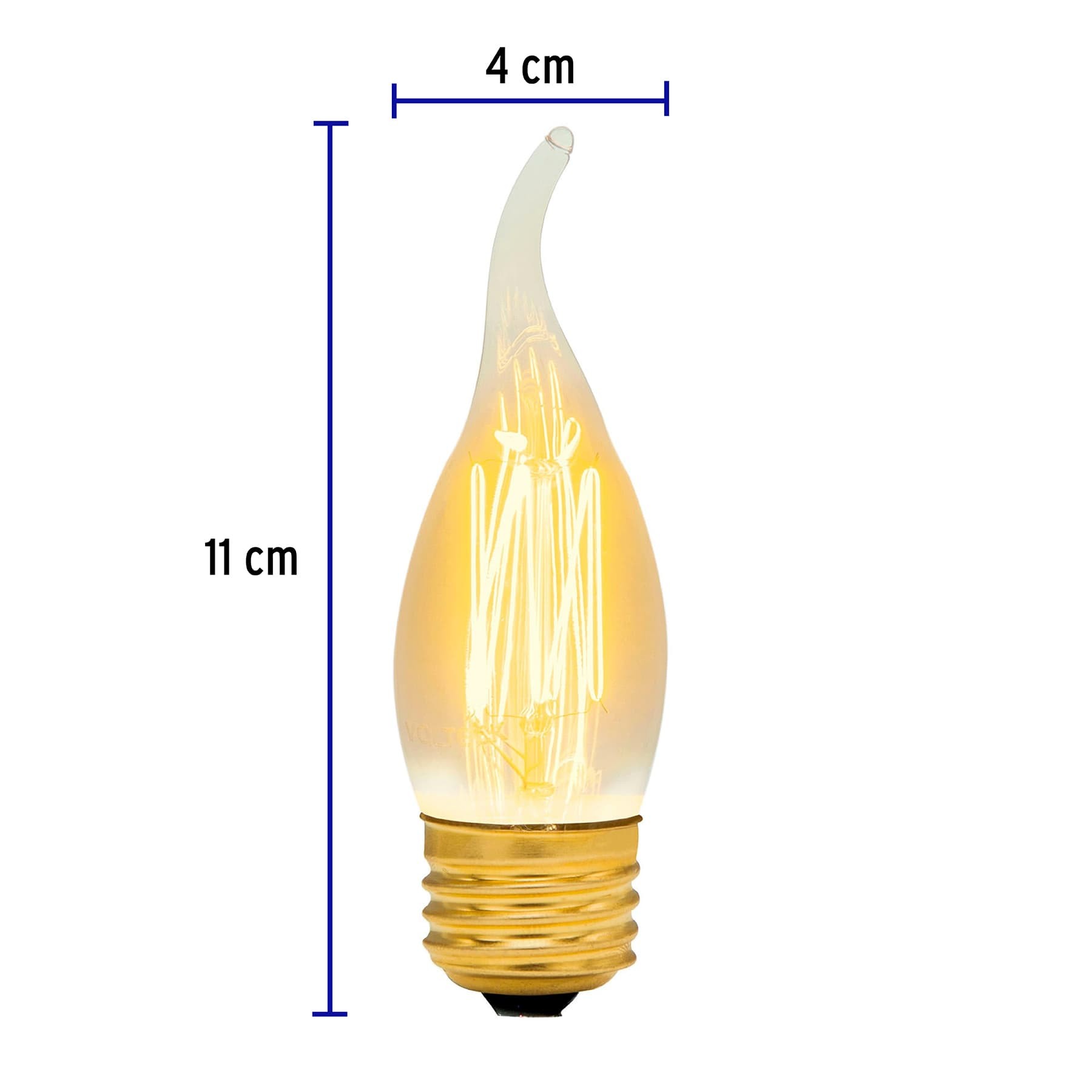 LÁMPARA INCANDESCENTE VINTAGE 40 W TIPO FLAMA, VOLTECK 47108
