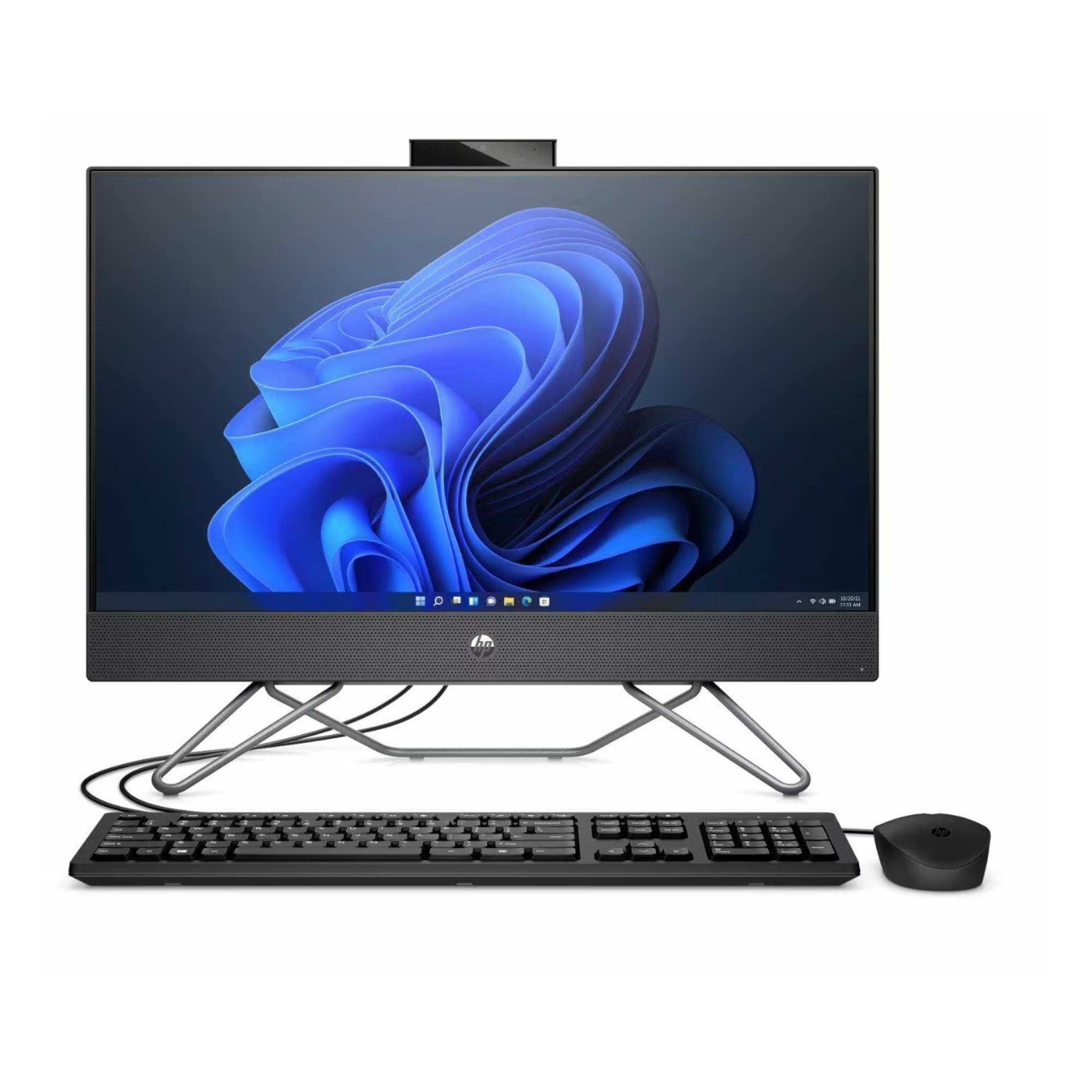All in One HP 205 G8 de 23.8'', AMD Ryzen 5 5500U, 8 GB RAM, 256 GB SSD, Windows 11 Pro, Negro