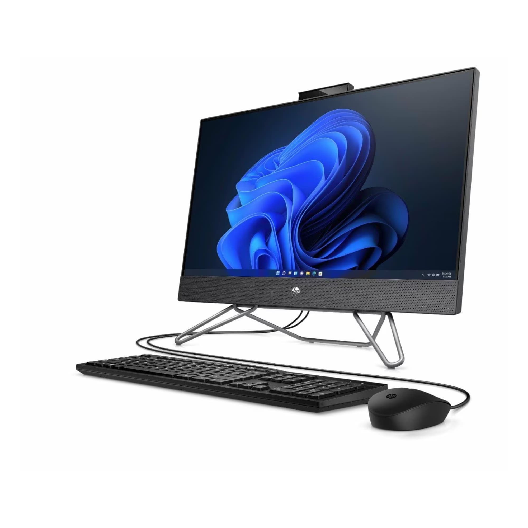 All in One HP 205 G8 de 23.8'', AMD Ryzen 5 5500U, 8 GB RAM, 256 GB SSD, Windows 11 Pro, Negro