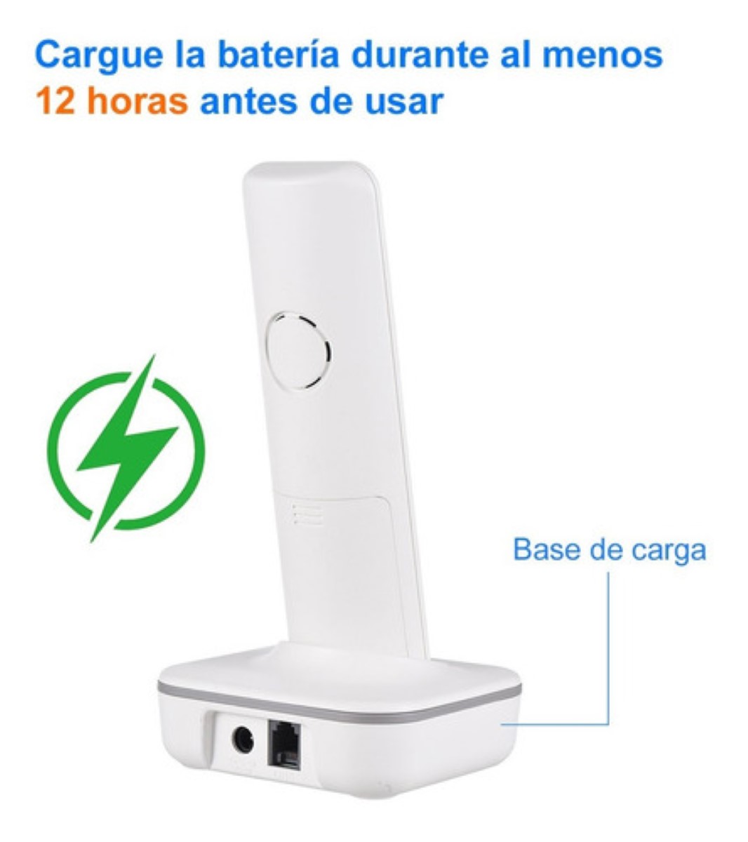 Teléfono Inalámbrico Con Contestador Automático Blanco