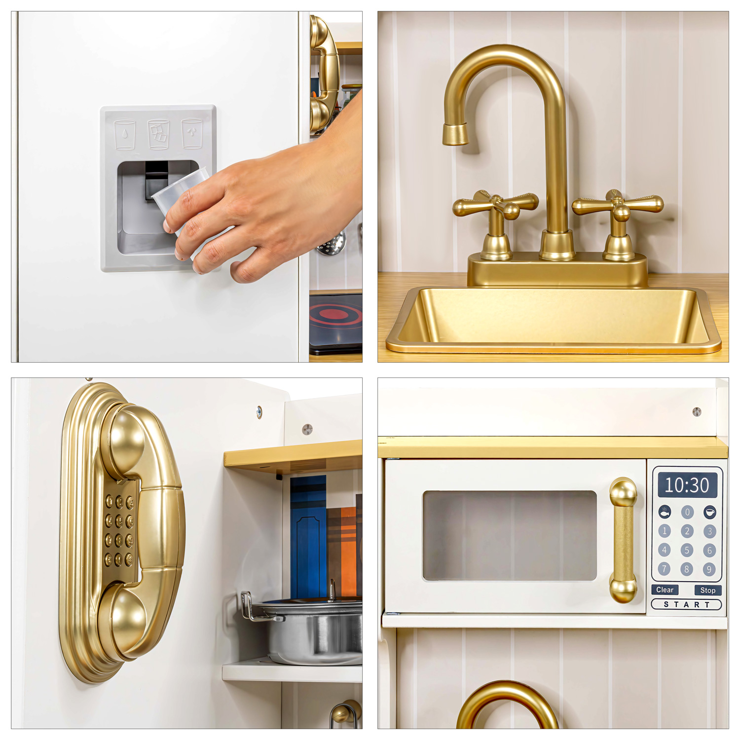 Cocina Juguete Cocinita Niños Infantil Luz Led Sonidos Blanca