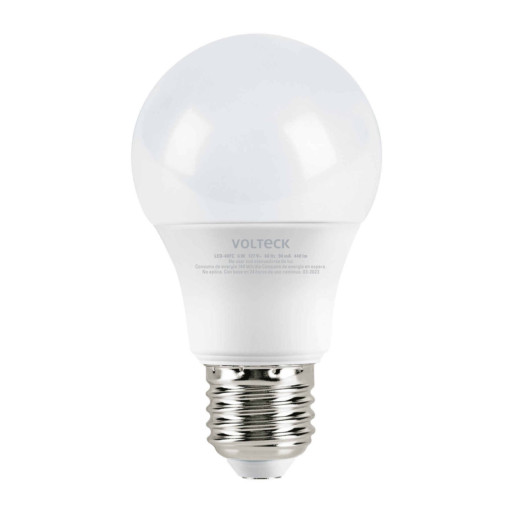LÁMPARA LED TIPO BULBO A19 6 W LUZ DE DÍA, CAJA, VOLTECK 47544