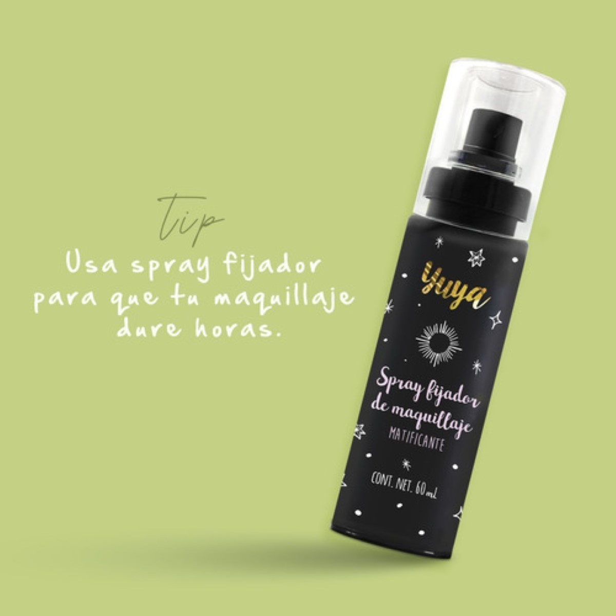 Polvo Traslucido De Arroz + Spray Fijador Maquillaje Yuya Color Natural