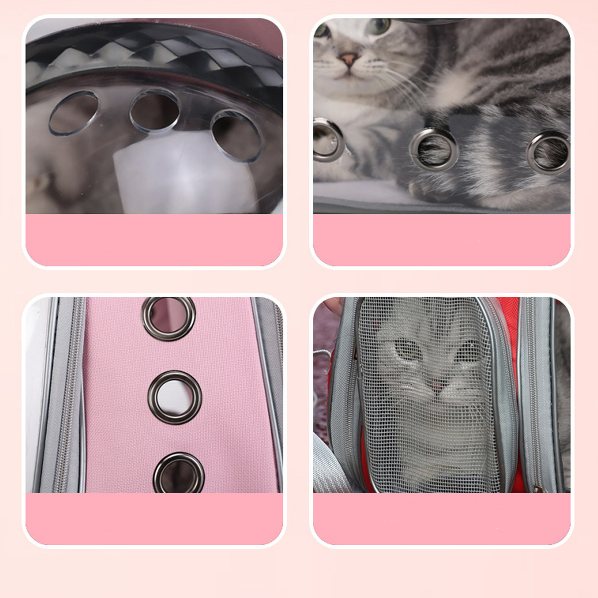 Mochila Transportadora de Extensión para Mascotas Rosa