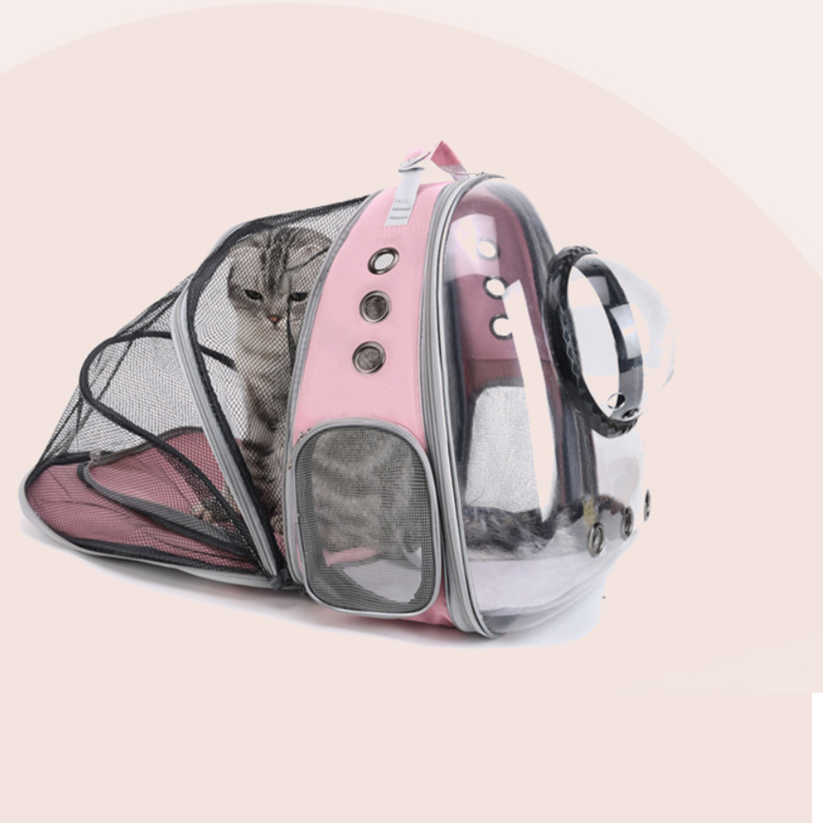 Mochila Transportadora de Extensión para Mascotas Rosa