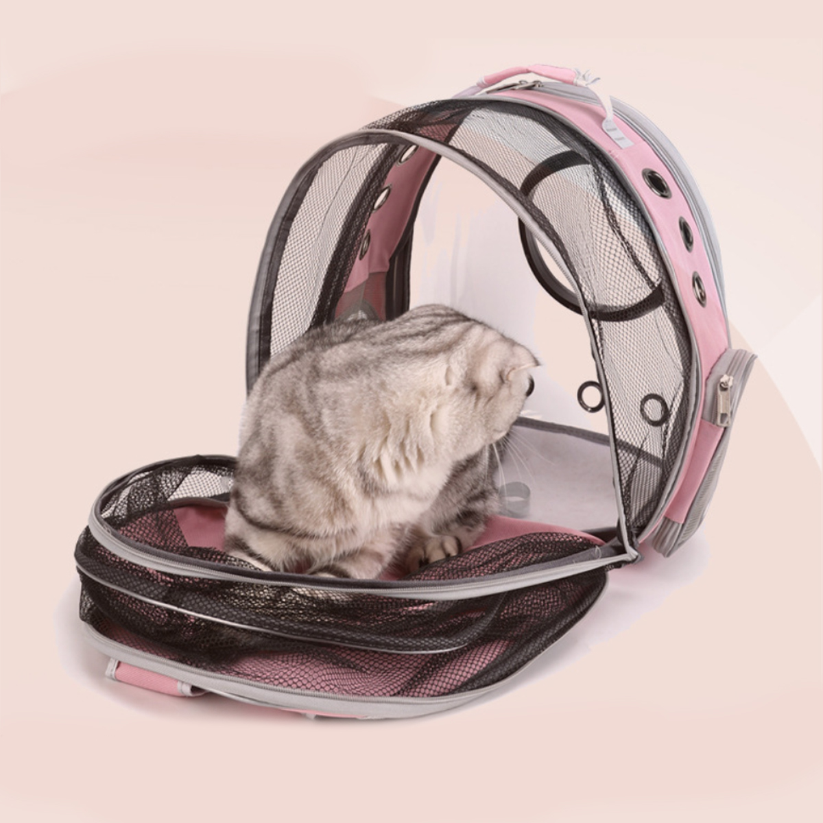 Mochila Transportadora de Extensión para Mascotas Rosa