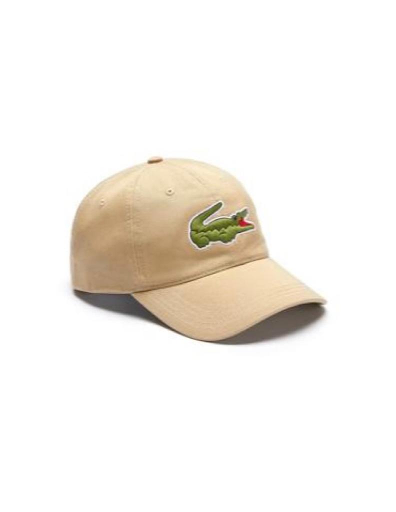 GORRA LACOSTE BEIGE BIG CROC