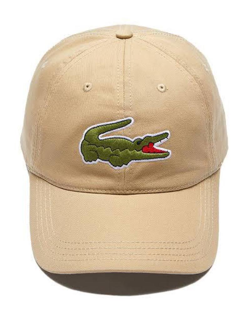GORRA LACOSTE BEIGE BIG CROC