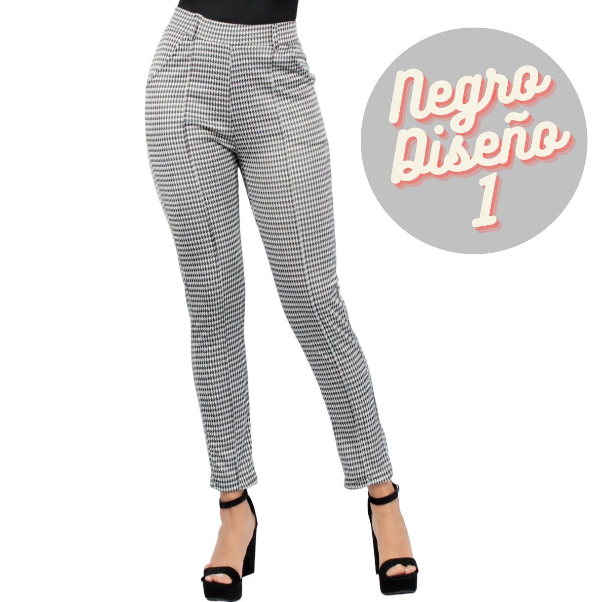Pantalon de Licra Legging Tela Super Stretch Tiro Alto Jegging Cuadro Calidad LIC-0102