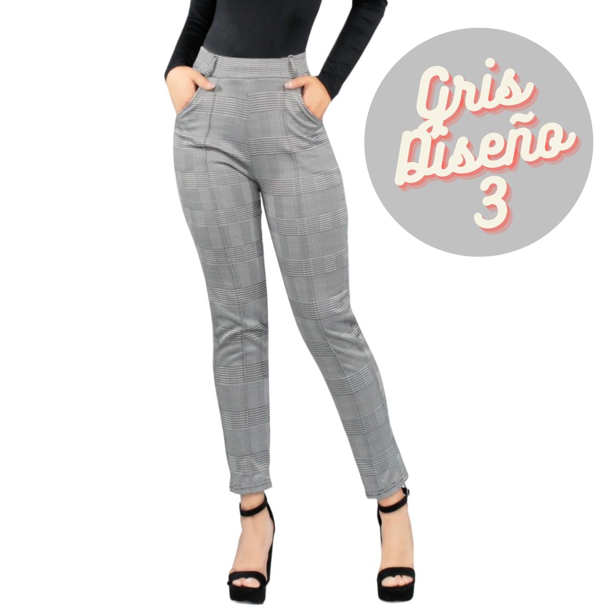 Pantalon de Licra Legging Tela Super Stretch Tiro Alto Jegging Cuadro Calidad LIC-0102