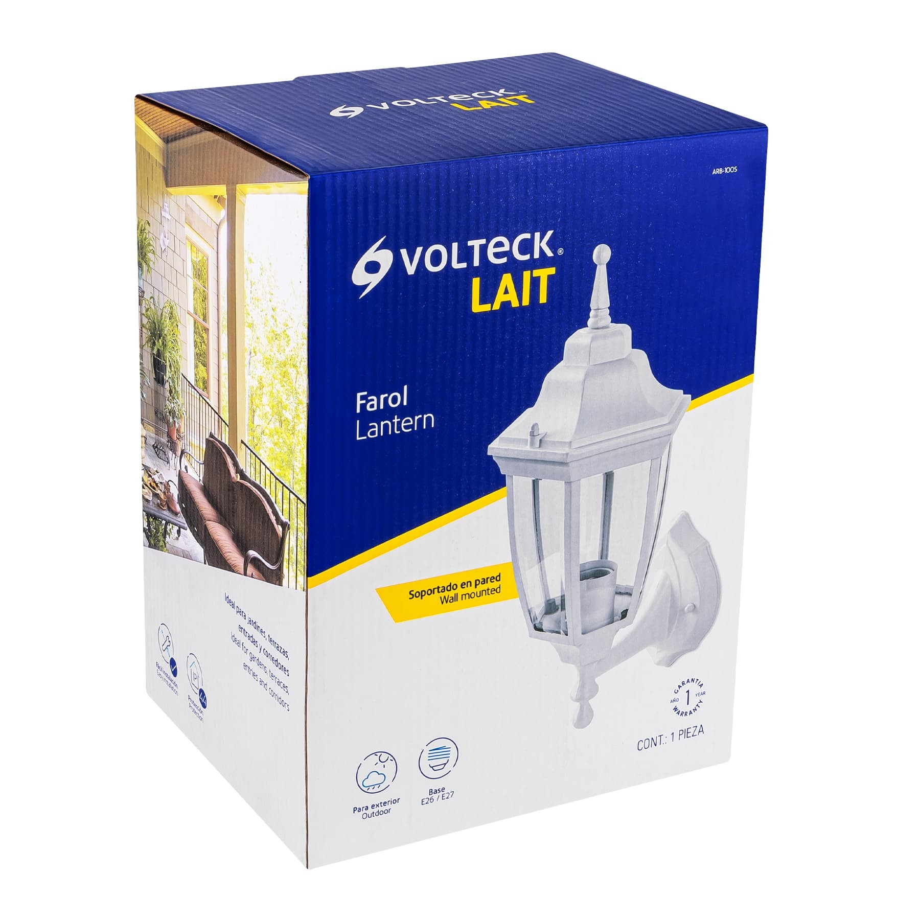 Arbotantes tipo farol (lámpara no incluida) VOLTECK LAIT 47288