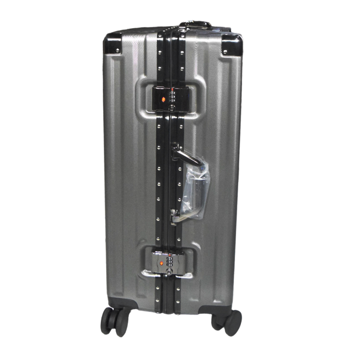 Maleta Cuadrada Estructura de Aluminio 24" con Candado de Seguridad Gris