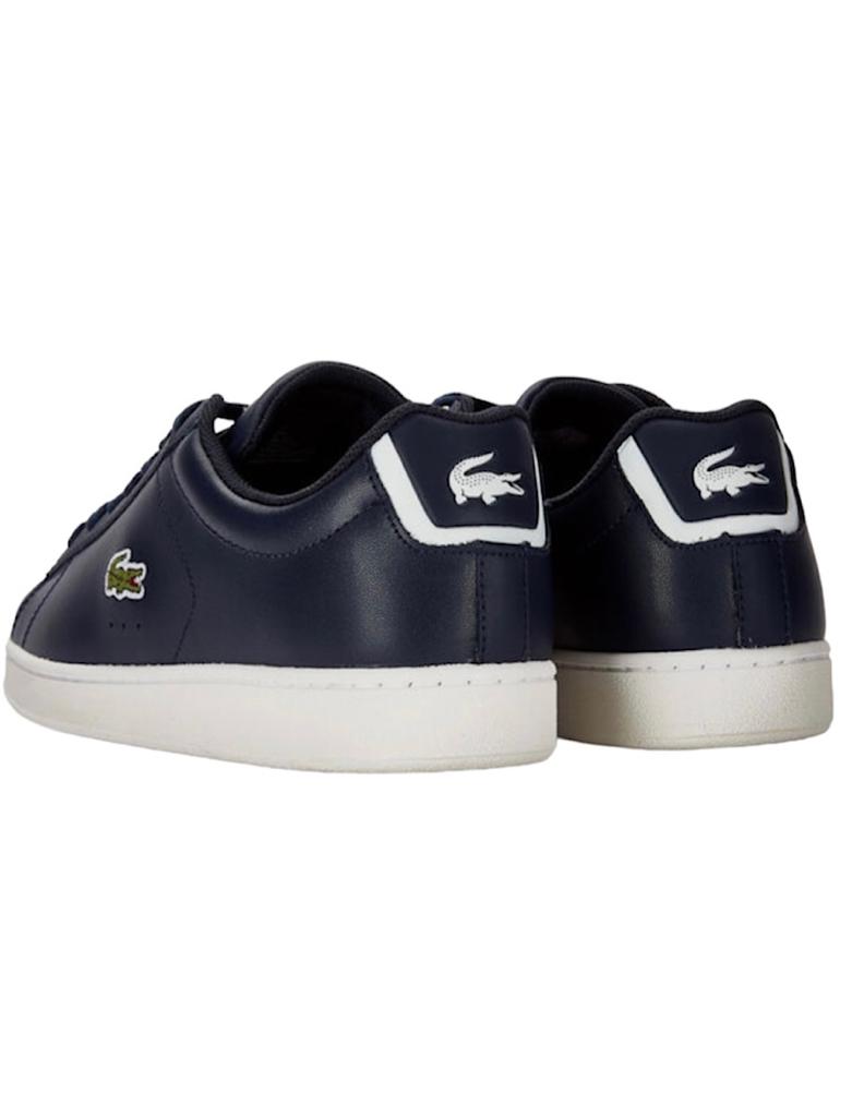 TENIS LACOSTE CARNABY EVO AZUL CON BLANCO PARA HOMBRE