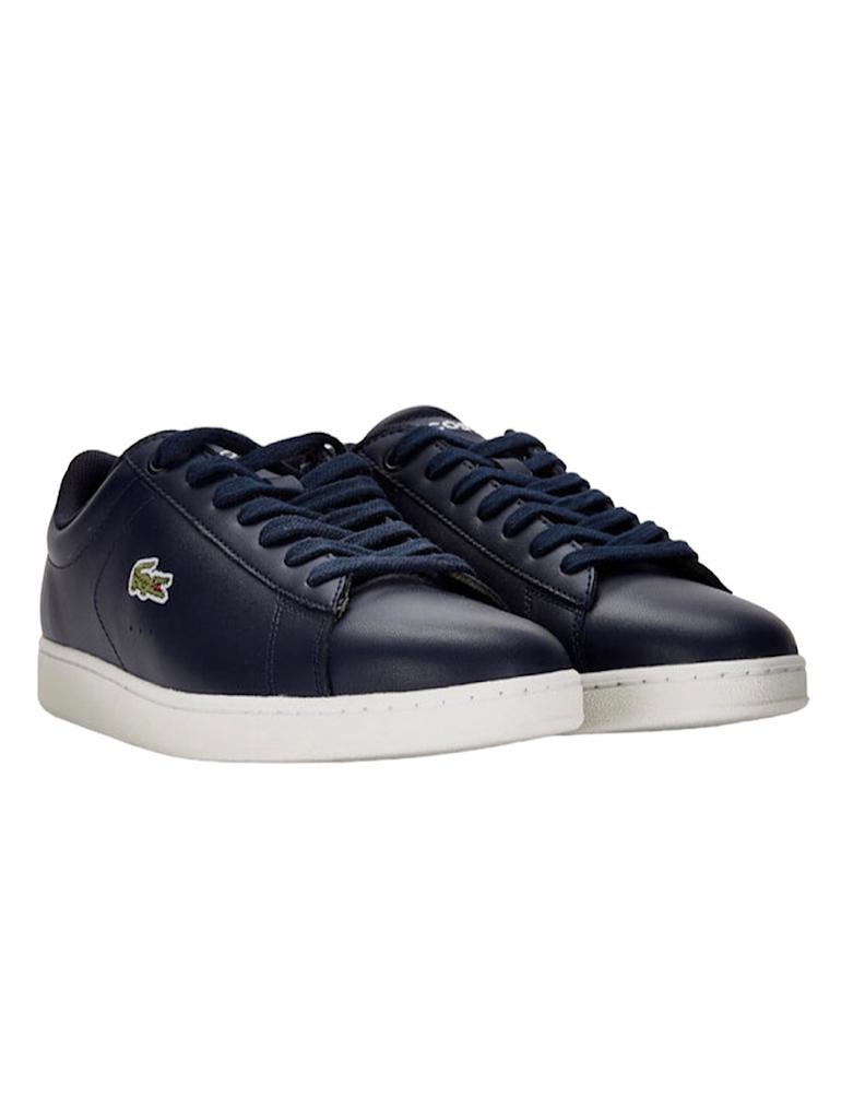 TENIS LACOSTE CARNABY EVO AZUL CON BLANCO PARA HOMBRE