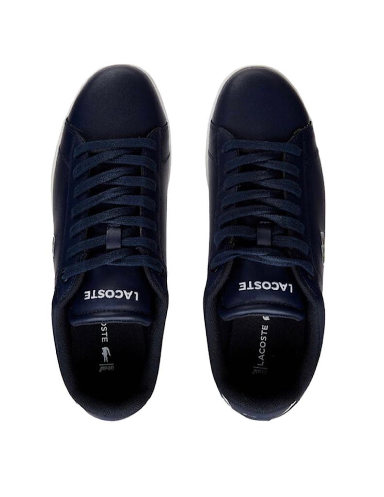 TENIS LACOSTE CARNABY EVO AZUL CON BLANCO PARA HOMBRE