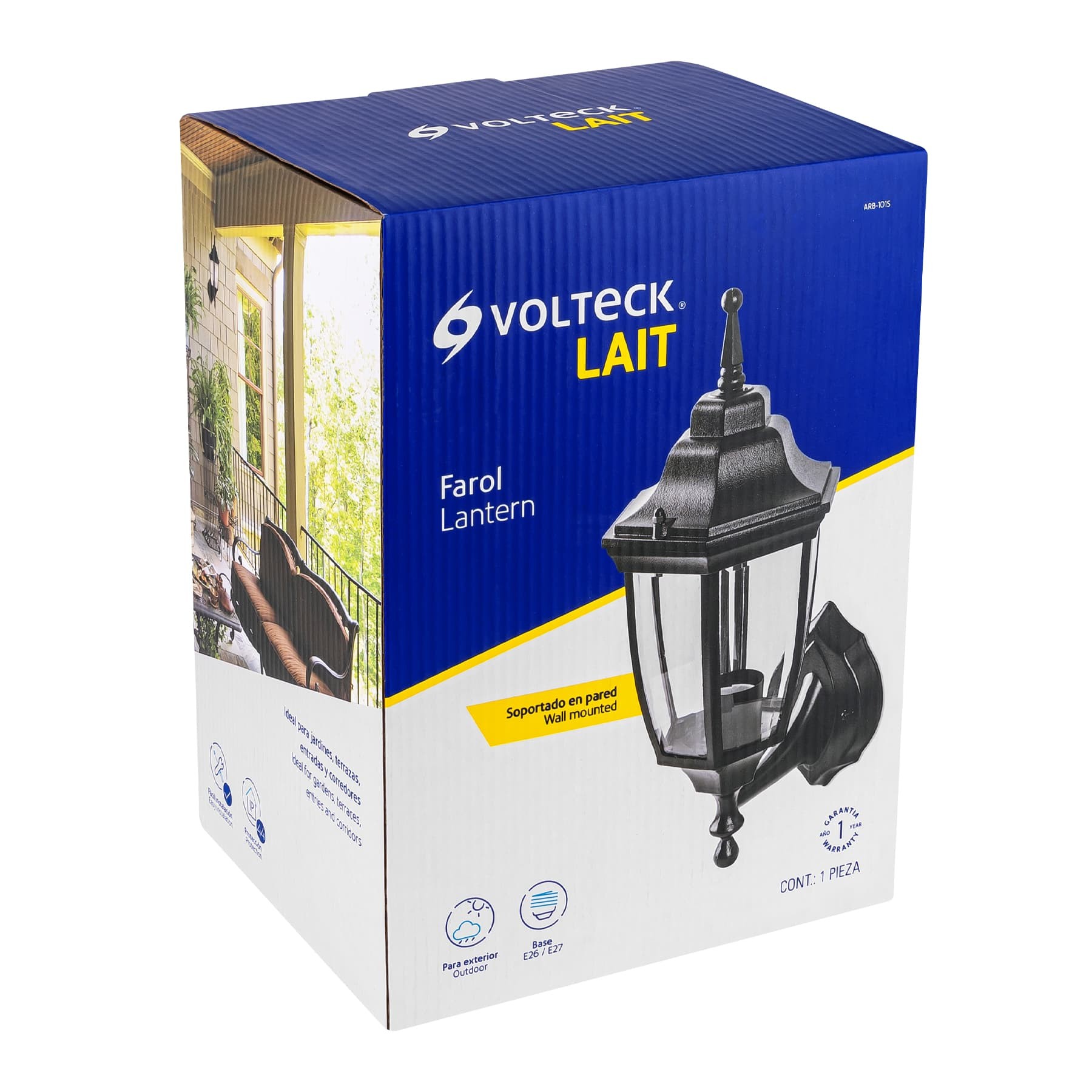 Arbotantes tipo farol (lámpara no incluida) VOLTECK LAIT 47289