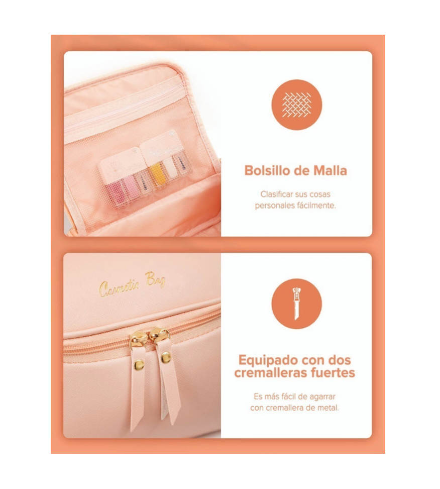 Cosmetiquera Neceser Bolsa Organizadora De Viaje celeste 