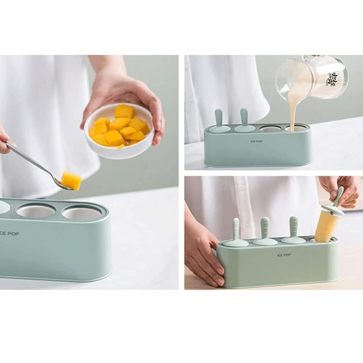 Caja de Paletas de Hielo Ashe - Verde claro