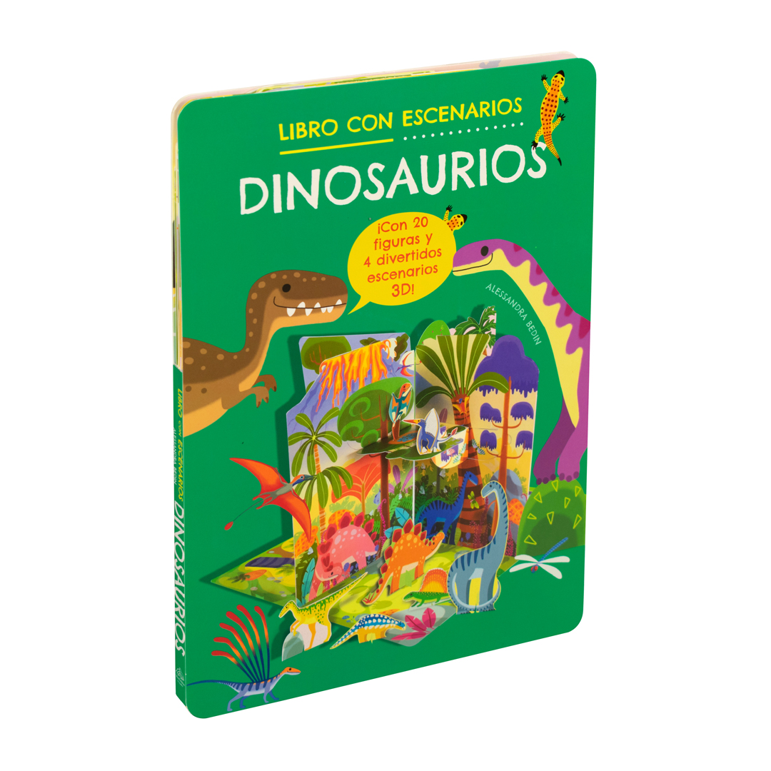 Libro Con Escenarios Dinosaurios