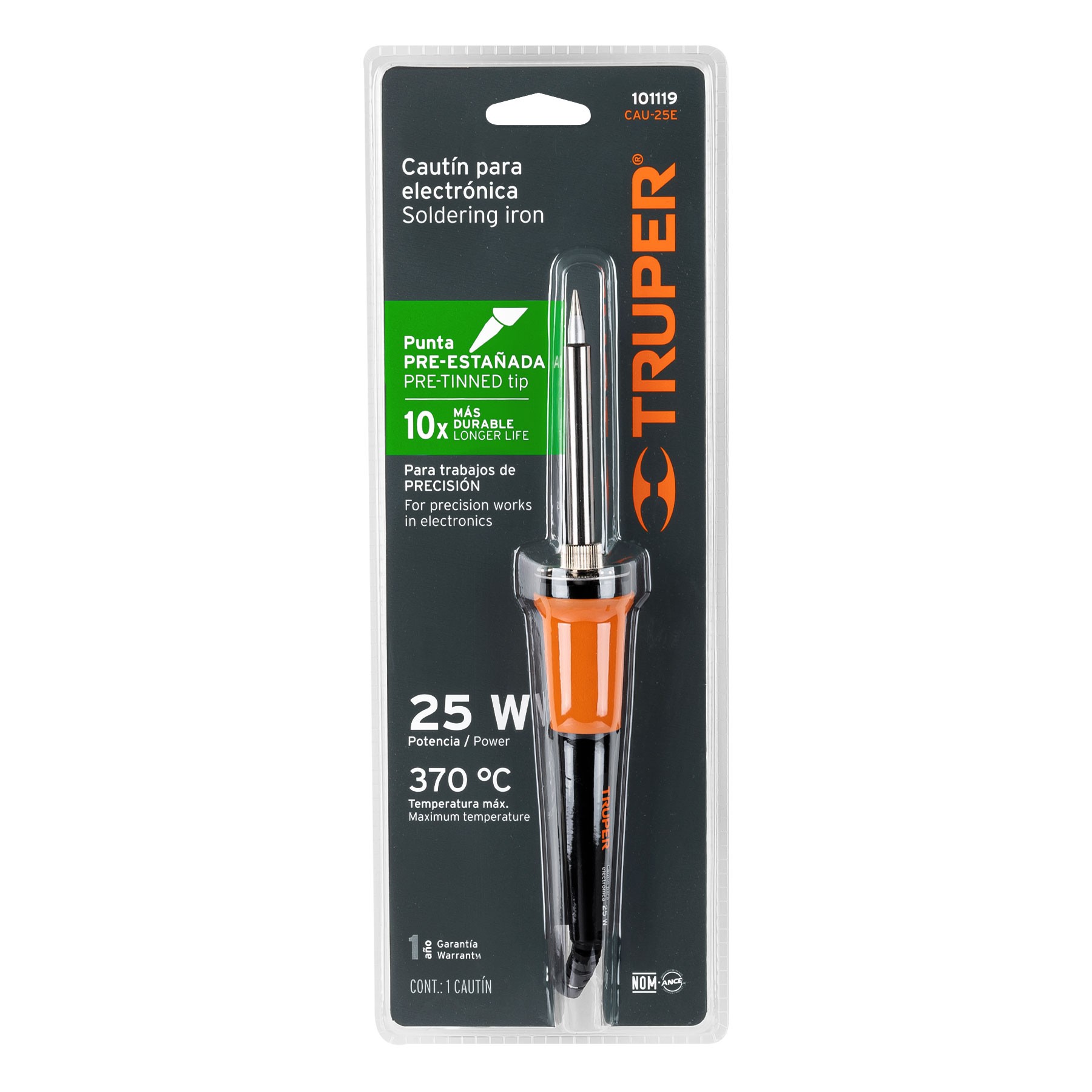 CAUTÍN 25 W PROFESIONAL TIPO LÁPIZ PARA ELECTRÓNICA, TRUPER 101119