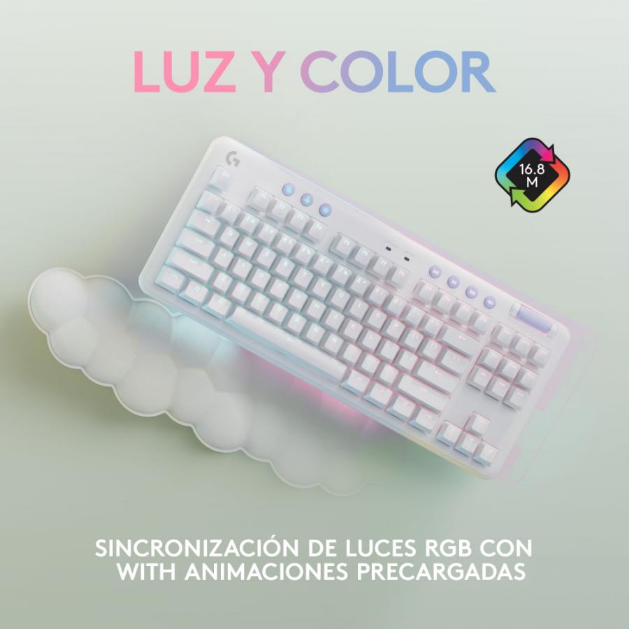 Teclado Logitech G715 TKL Mecanico RGB Inalambrico Switch GX Brown Tactil Gamer USB Y Bluetooth Ingles 920-010453
