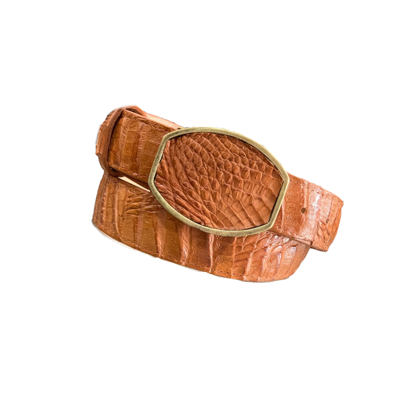 Cinto en Piel para Hombre Color Camel