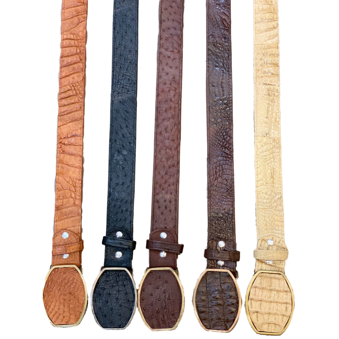 Cinto en Piel para Hombre Color Camel