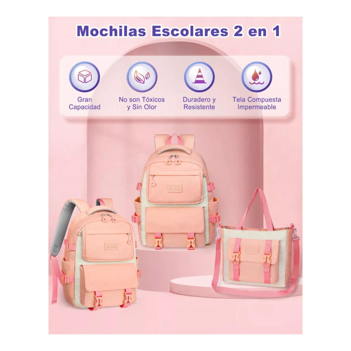 Mochilas escolares online rosa