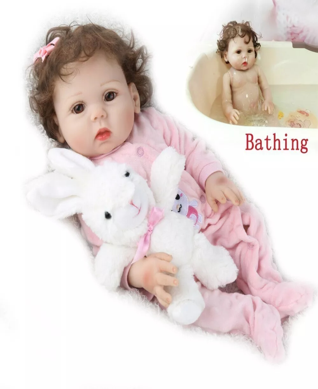 Npk Muñeca Bebé Completo De Silicona 48cm, Niñas Reborn