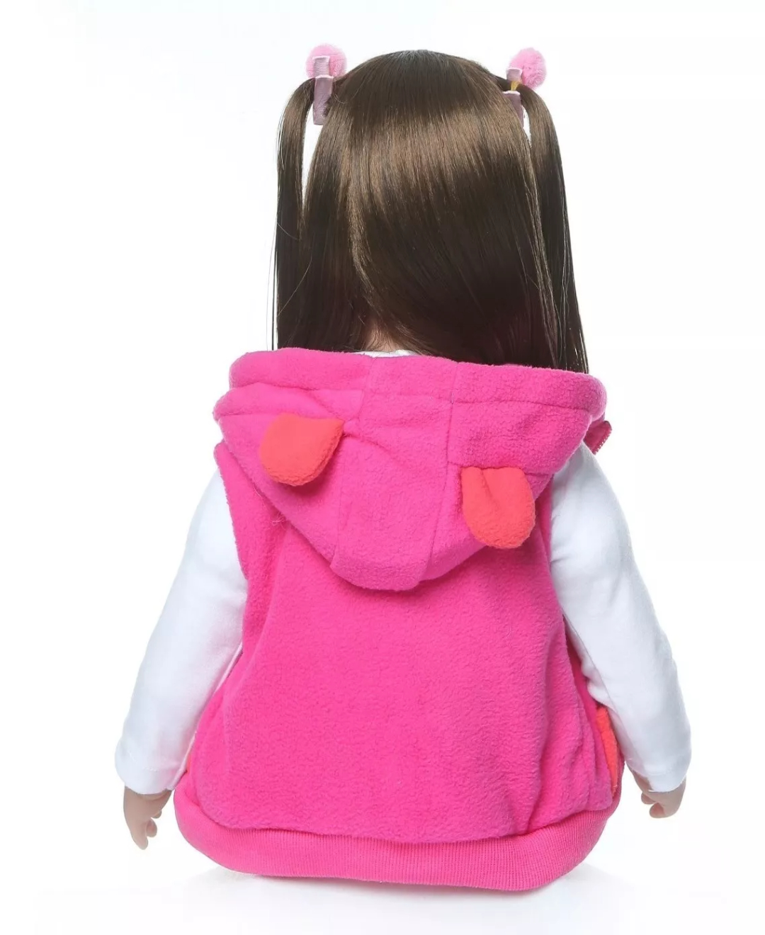 Muñeca Npk De Silicona + Algodón Con Cabello Largo, 60 Cm