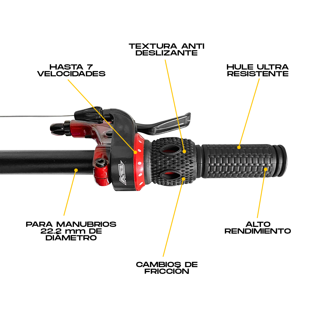Mandos Bicicleta Doble De Fricción Cambios 7 Velocidades