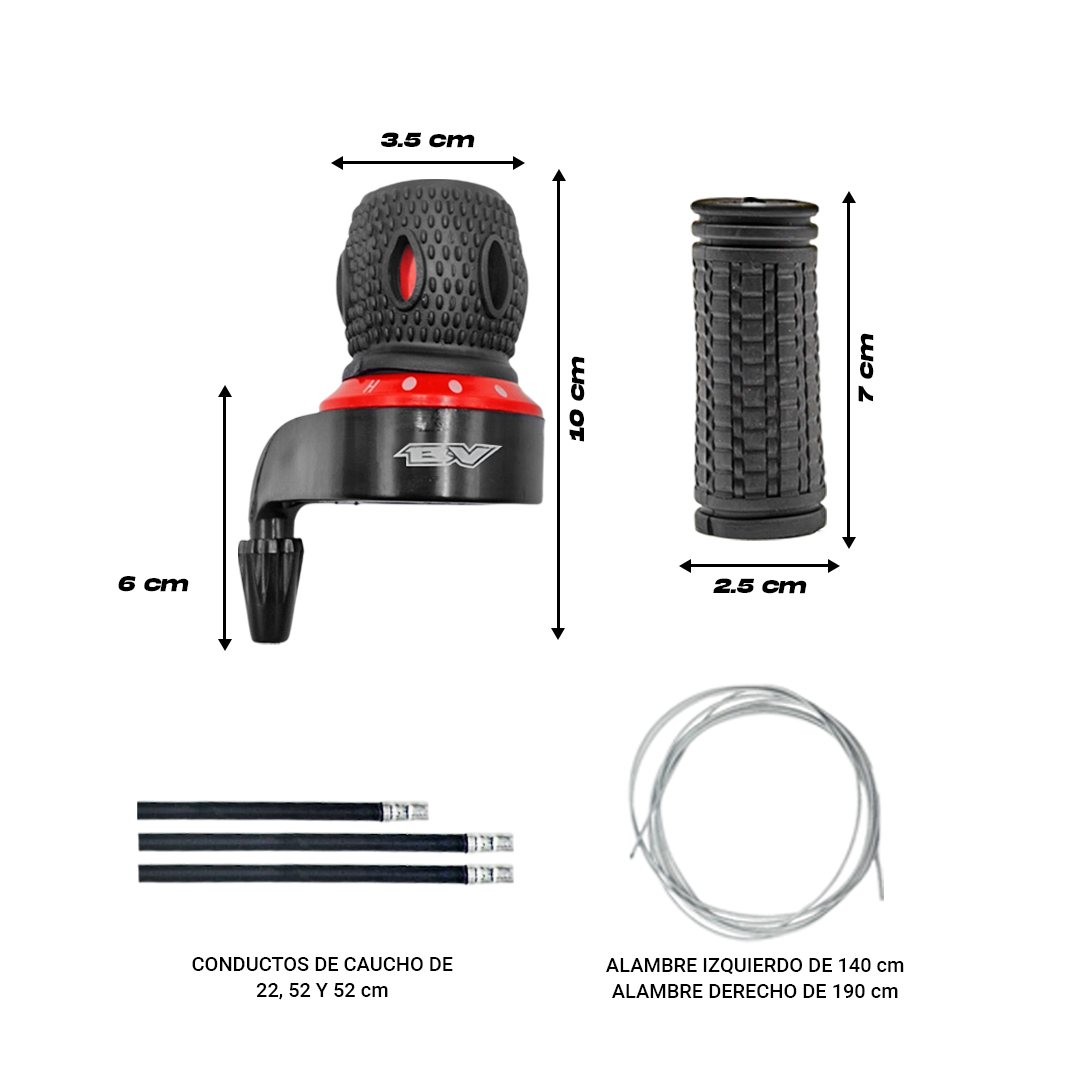 Mandos Bicicleta Doble De Fricción Cambios 7 Velocidades