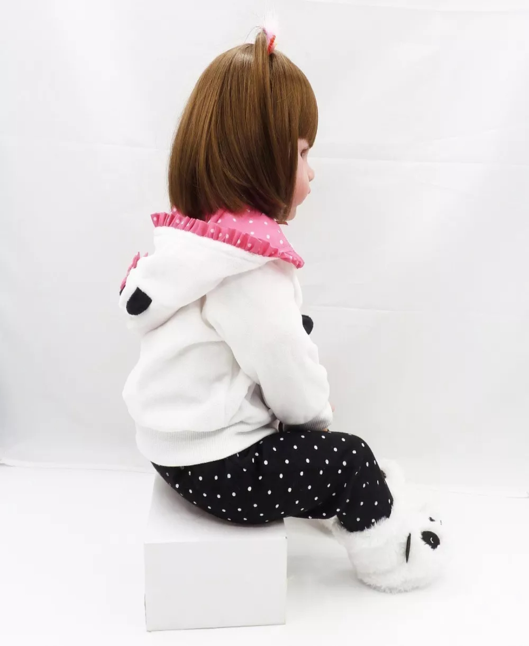 Bebé Reborn Muñeca Silicona De Cuerpo Completo 48cm Panda