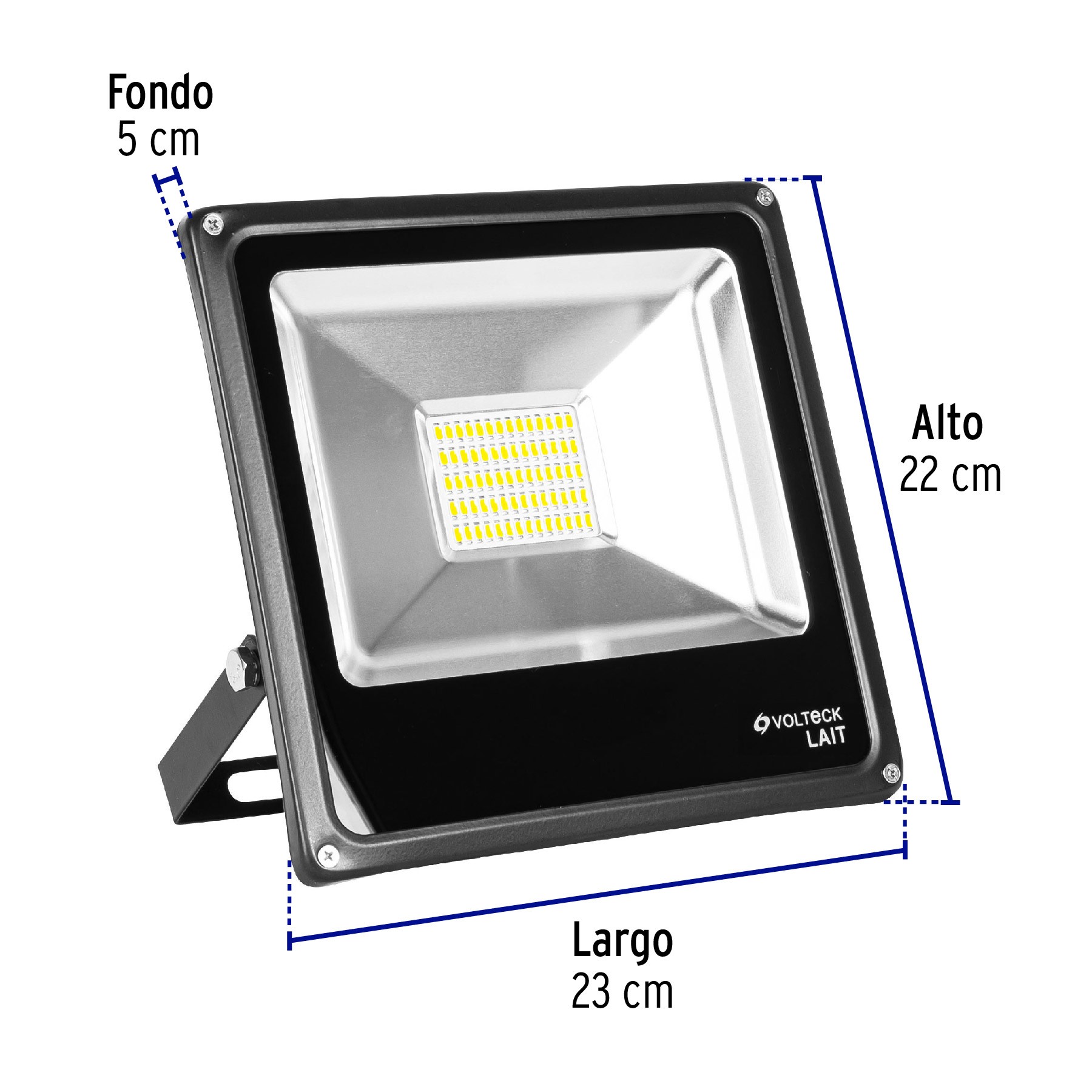 REFLECTOR DELGADO DE LED 30 W LUZ CÁLIDA, VOLTECK LAIT 48333