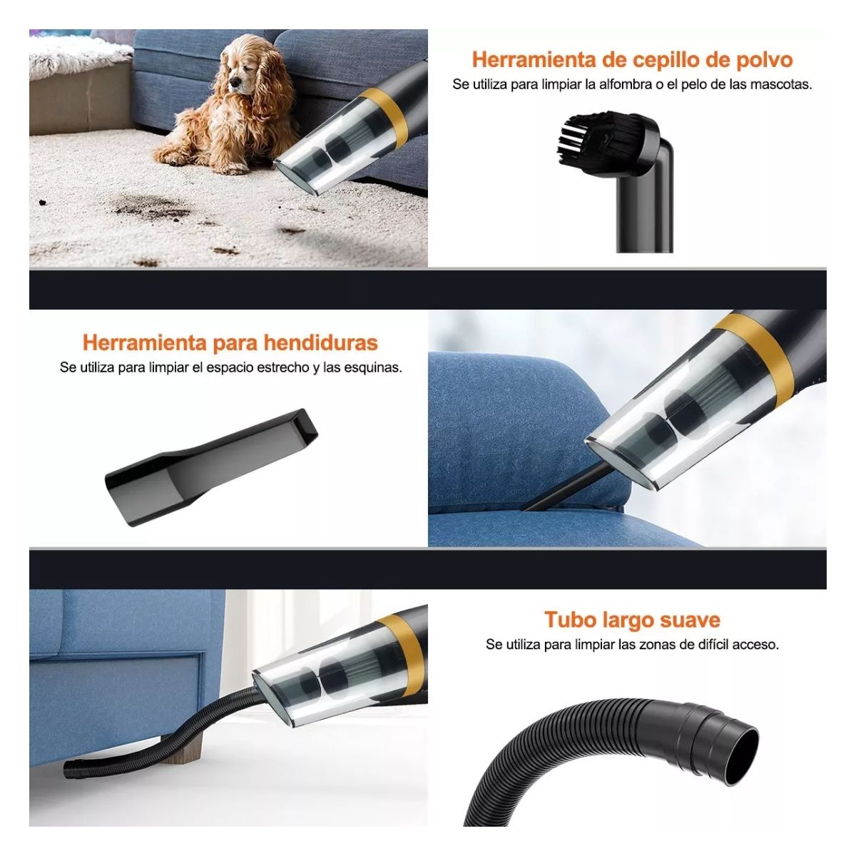 Aspiradora De Mano Portátil Inalámbrica Para Auto Hogar