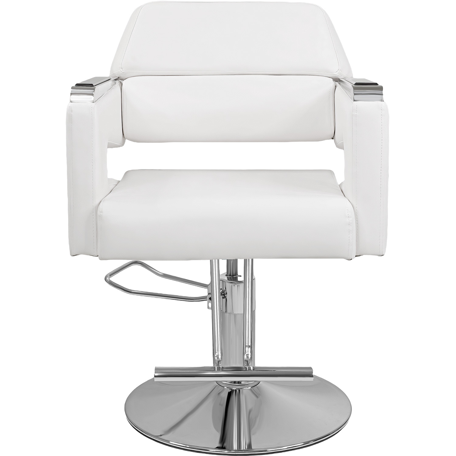 Silla Estetica Barberia Hidraulica Neumatica Ajustable Salon Blanca