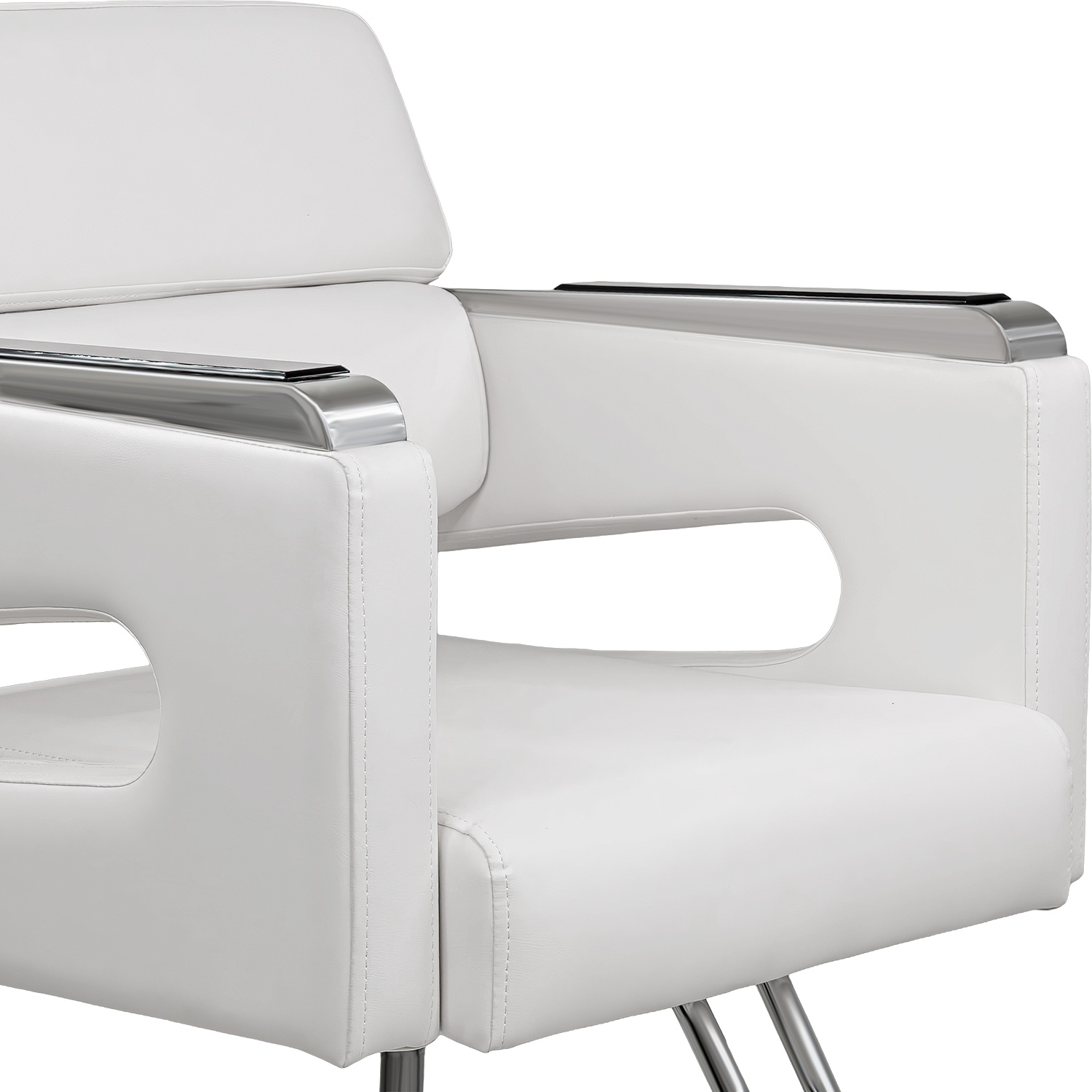 Silla Estetica Barberia Hidraulica Neumatica Ajustable Salon Blanca