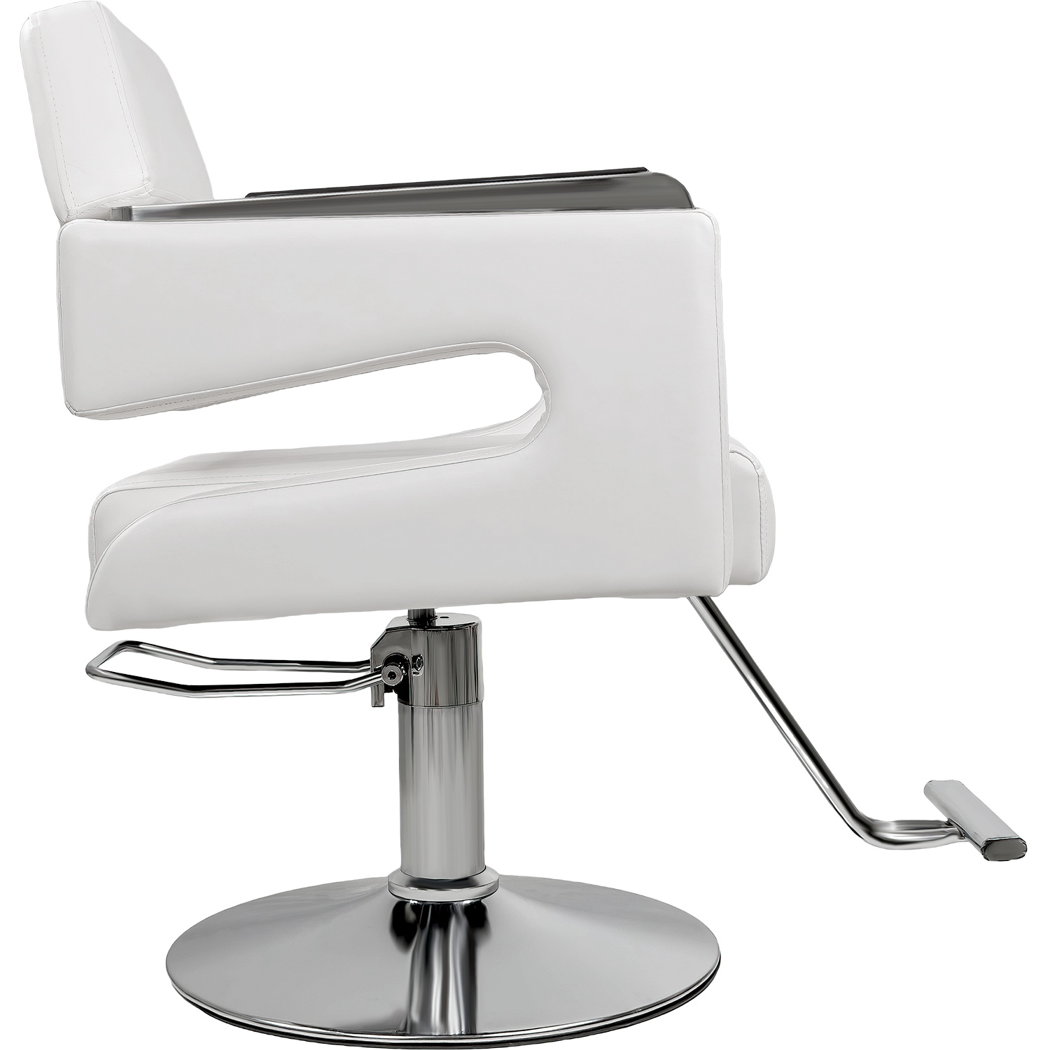 Silla Estetica Barberia Hidraulica Neumatica Ajustable Salon Blanca