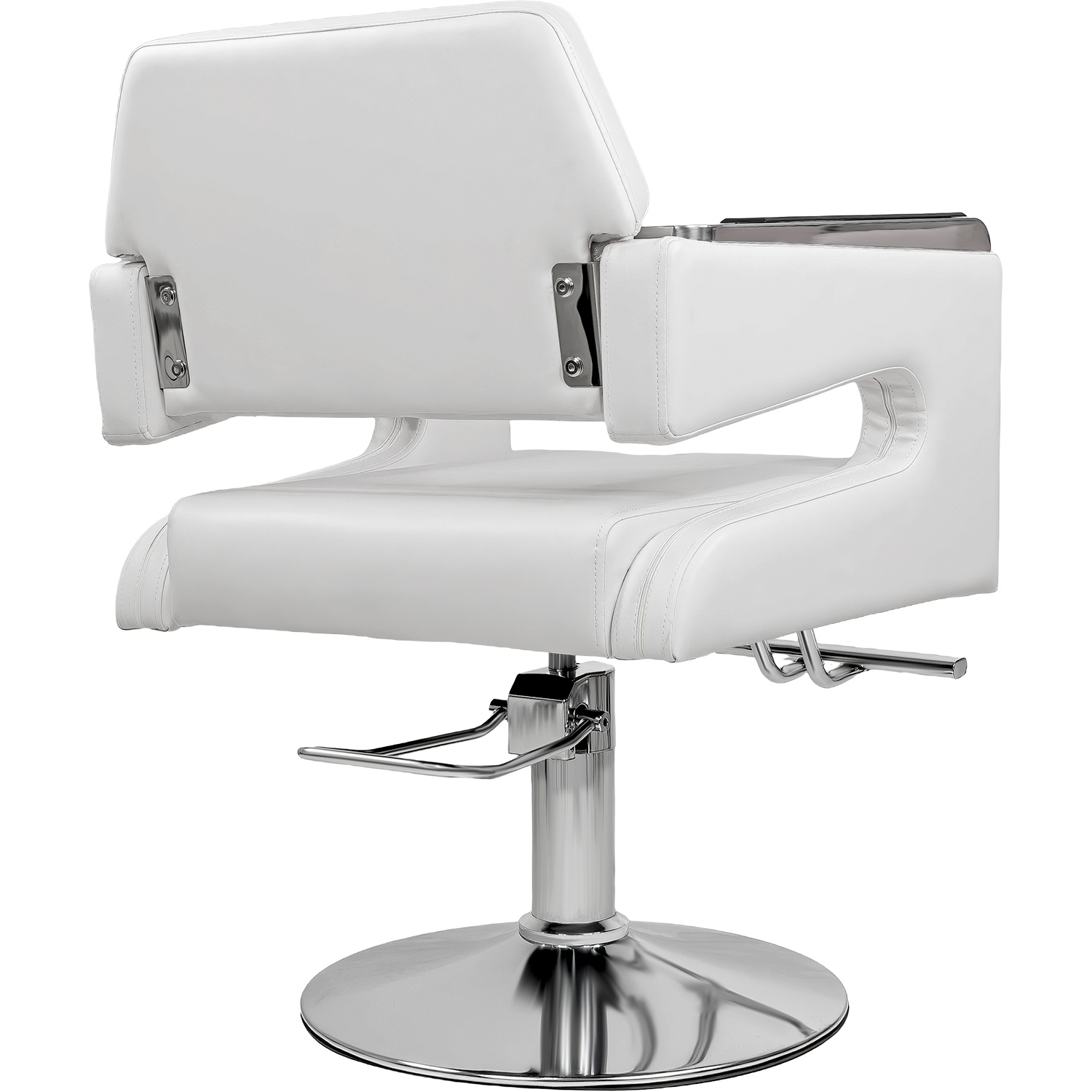 Silla Estetica Barberia Hidraulica Neumatica Ajustable Salon Blanca