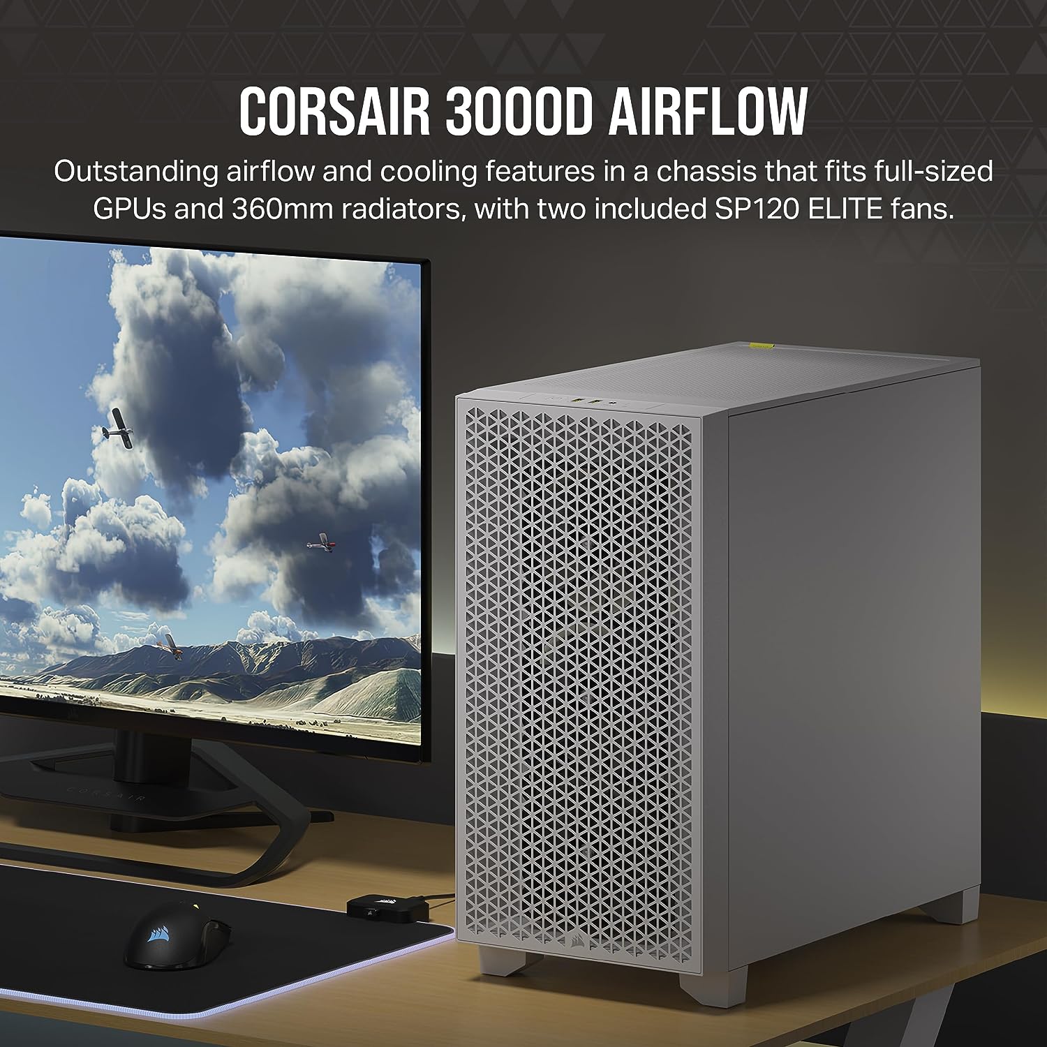 Gabinete Corsair 3000D AIRFLOW sin Fuente.