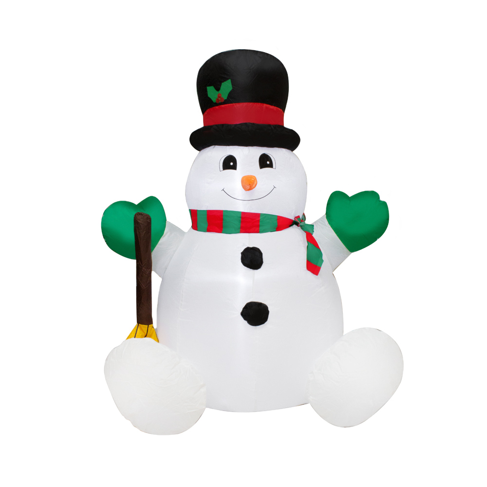 Muñeco de Nieve 1.20 Metros de Altura Snowman Muñeco de Nieve con Escoba