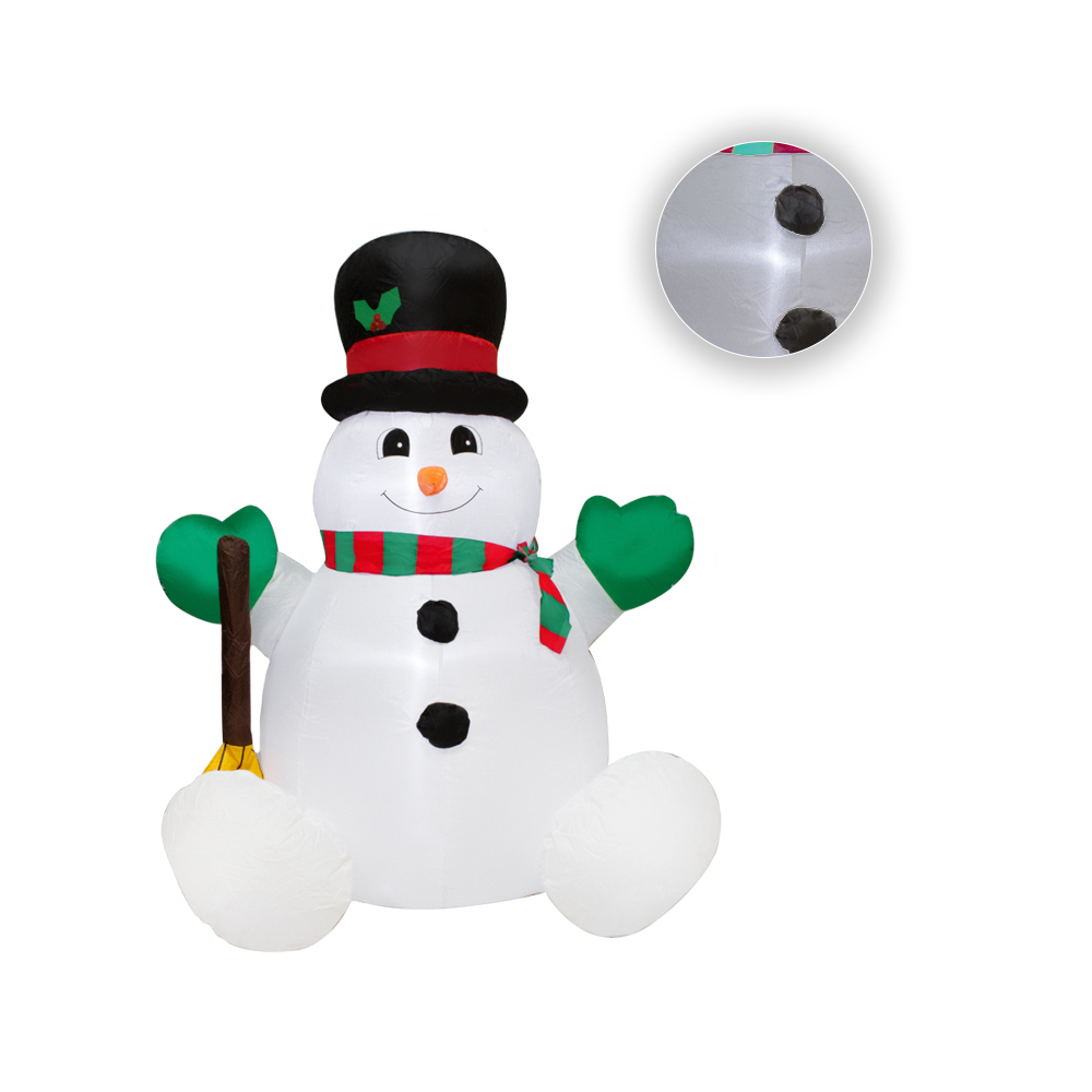 Muñeco de Nieve 1.20 Metros de Altura Snowman Muñeco de Nieve con Escoba